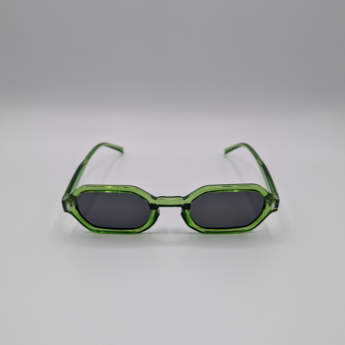 Retro "Green"  Clear Frame Sunglasses