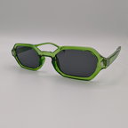 Retro "Green"  Clear Frame Sunglasses