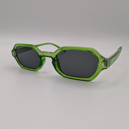 Retro "Green"  Clear Frame Sunglasses
