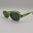 Retro "Green"  Clear Frame Sunglasses