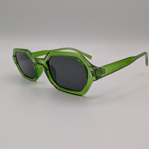 Retro "Green"  Clear Frame Sunglasses