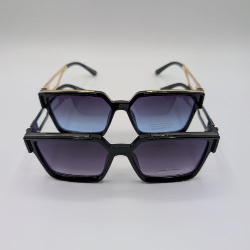 Oversized "Purple/Gold" Frame Sunglasses