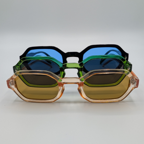 Retro "Yellow" Clear Frame Sunglasses